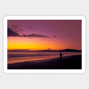 Fisherman’s sunset - Aberafan beach - Spring 2010 Sticker